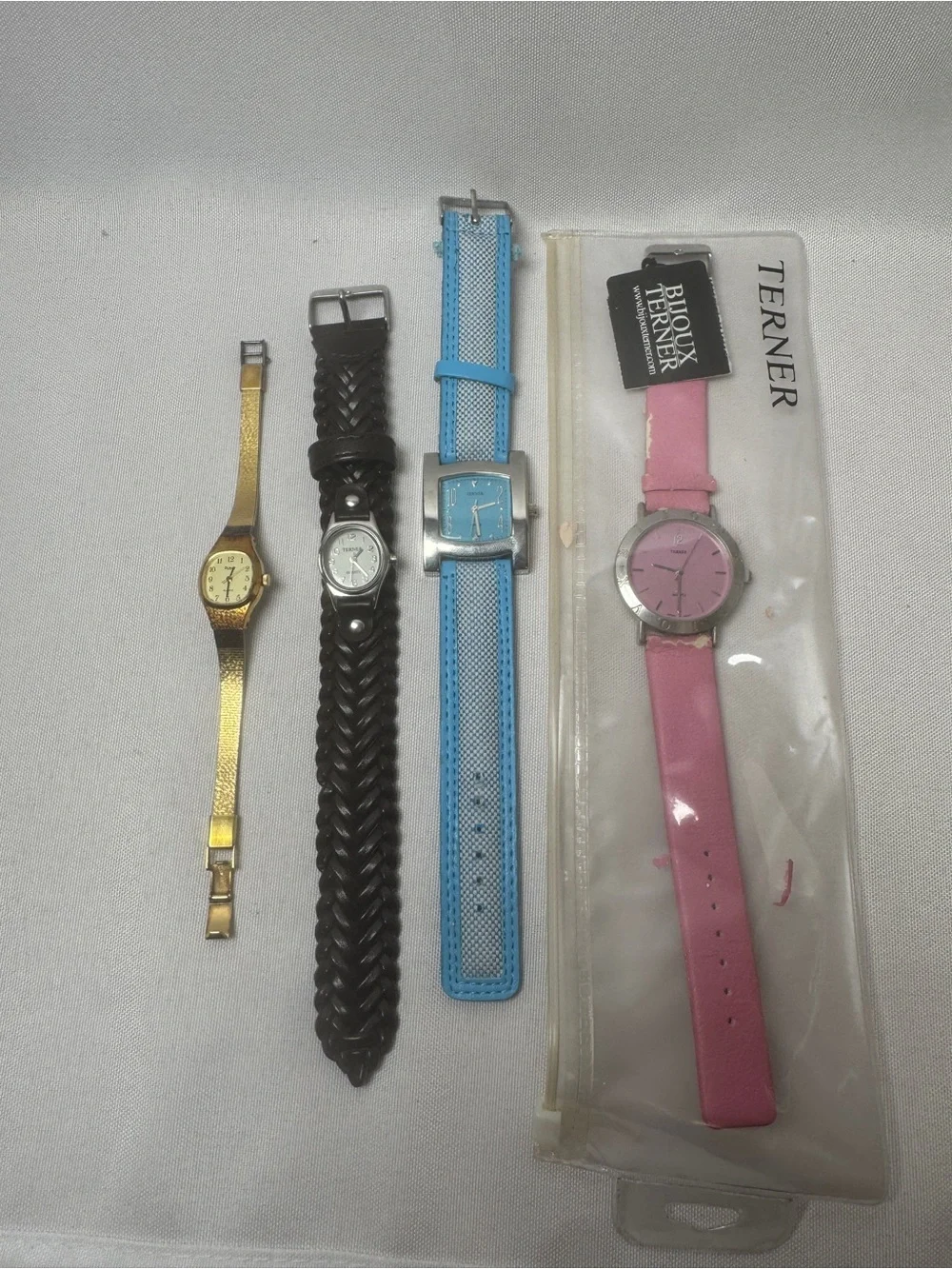 Lot Of 4 Terner, Pulsar, Bijoux Vintage Watches Untested Notes